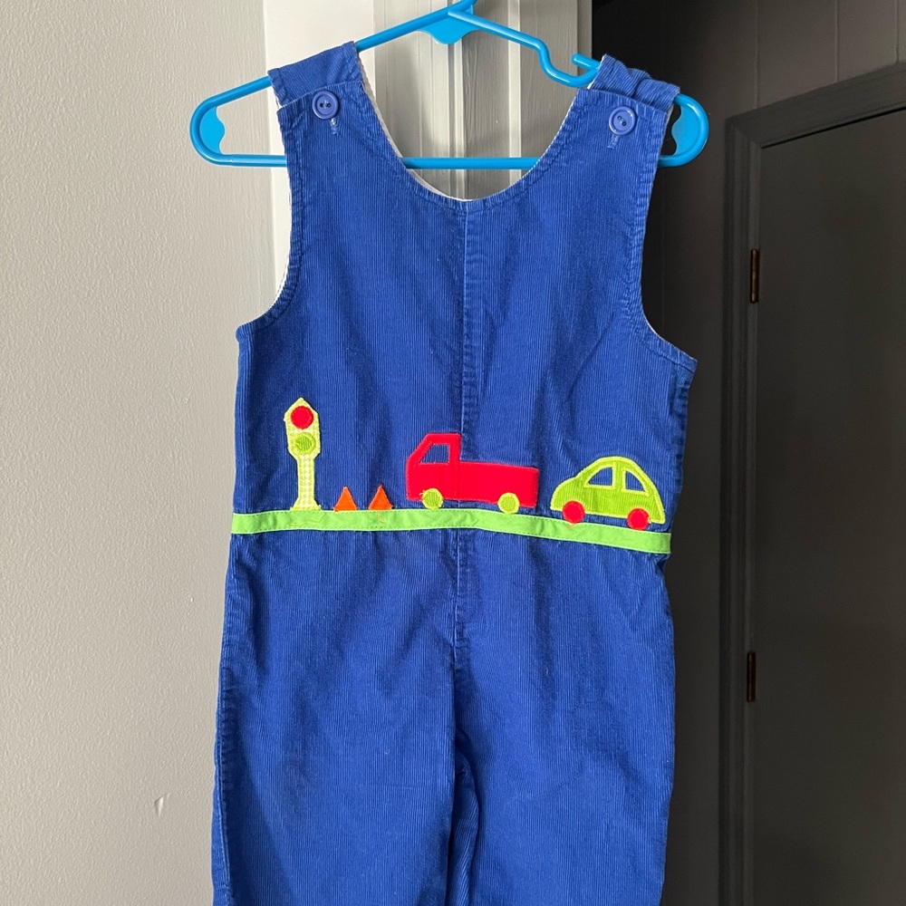 Funtasia Too! Dallas corduroy blue vintage overalls long 12 months boys